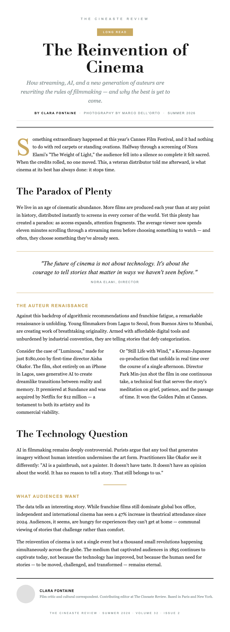 Editorial Magazine Blog Post